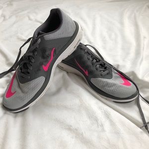 Nike Running Shoes Grey with Pink Swish